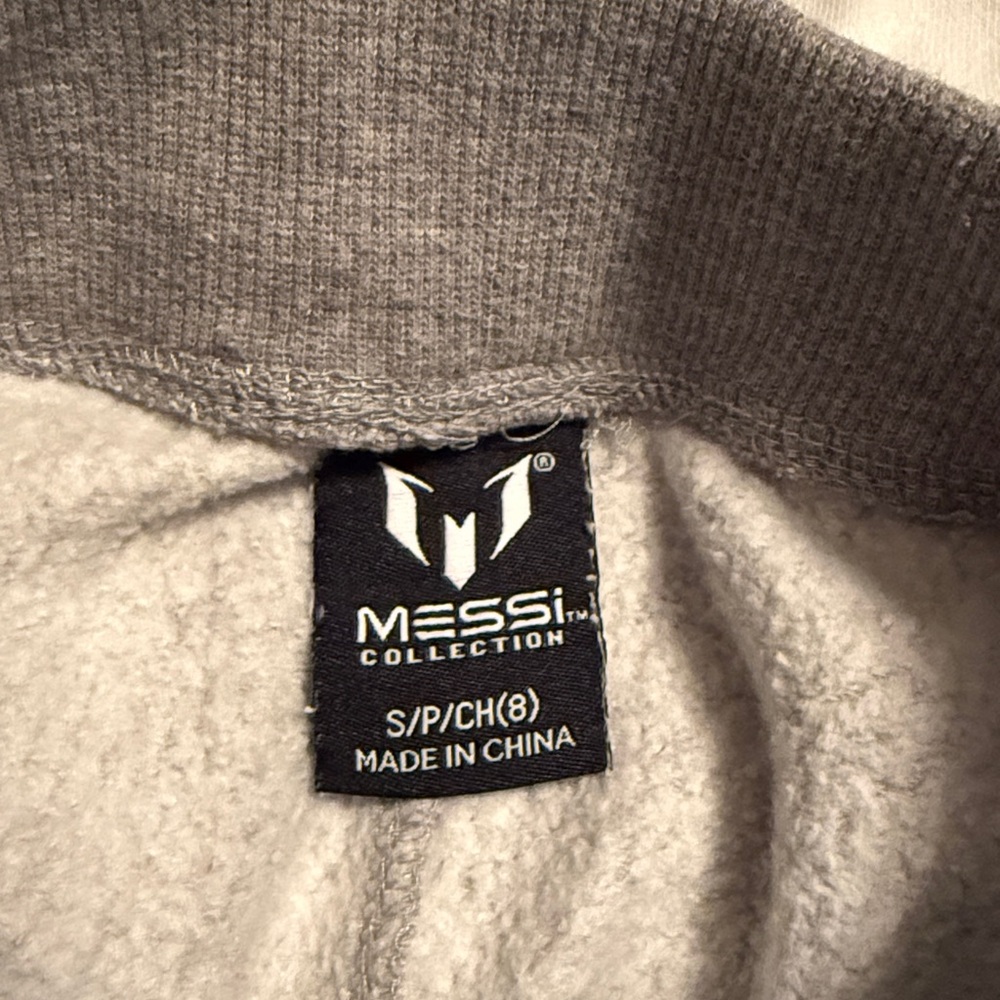 Kids Messi Hoodie and Sweatpants Set - White and Gray - Picture 4 of 4
